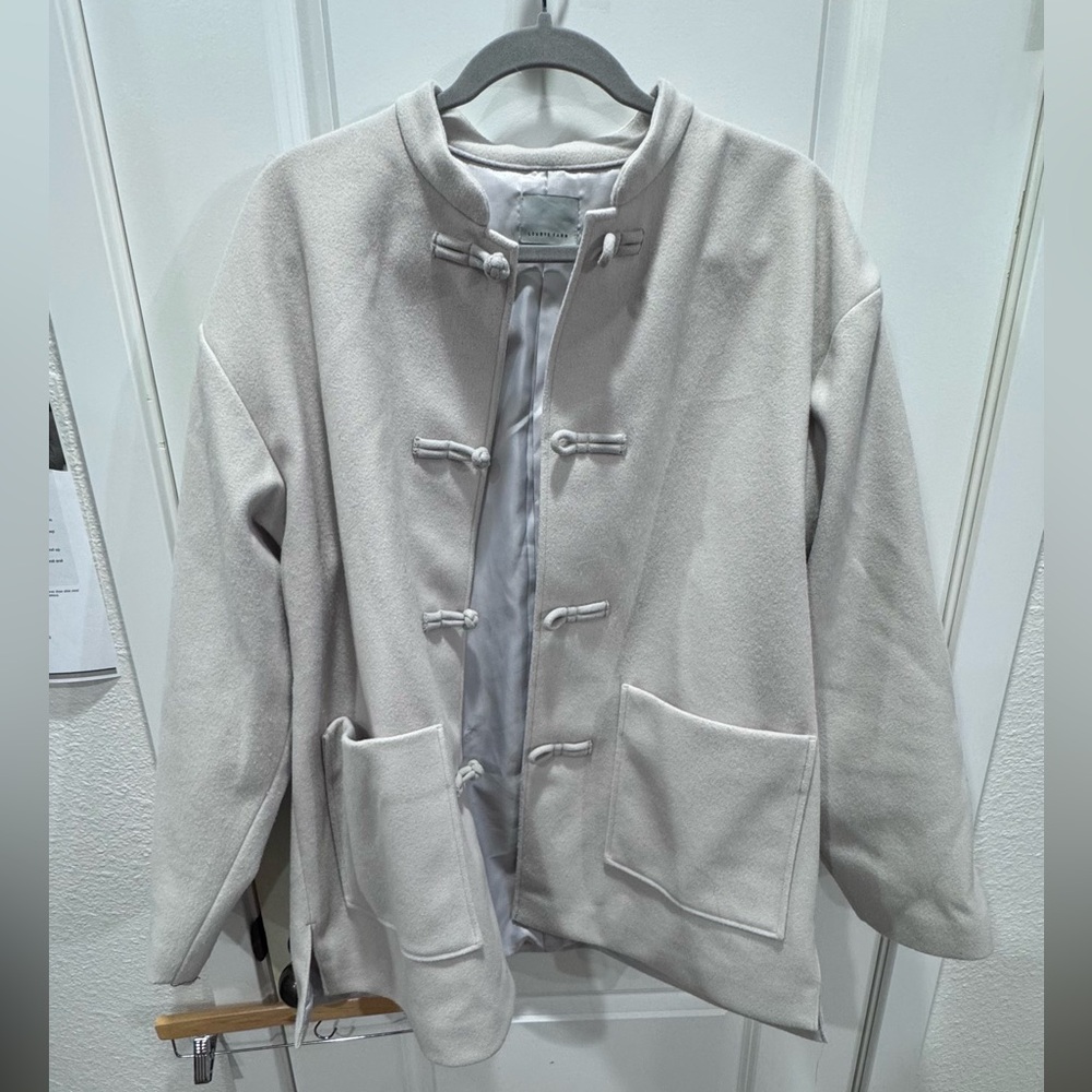 Lowrys Farm Womens Cream Jacket with Toggle Closure